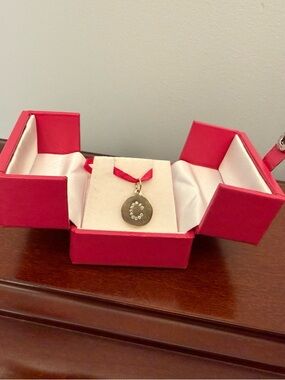 Helen Ficalora 14k White Gold and Diamond Disc Pendant